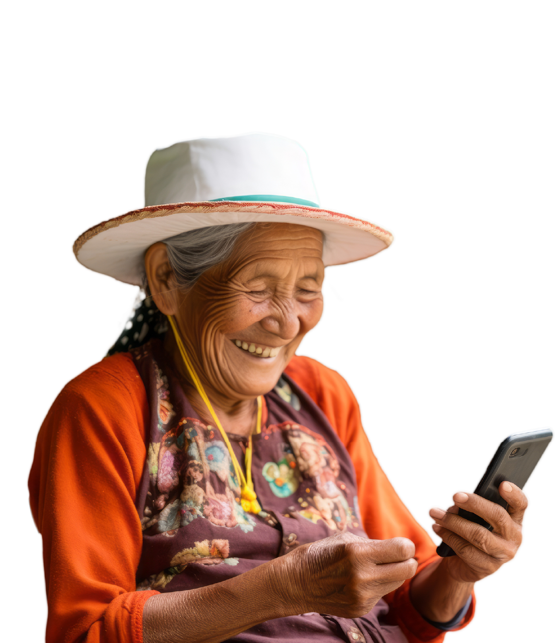 Campesina usando Bre-B con Banco Agrario