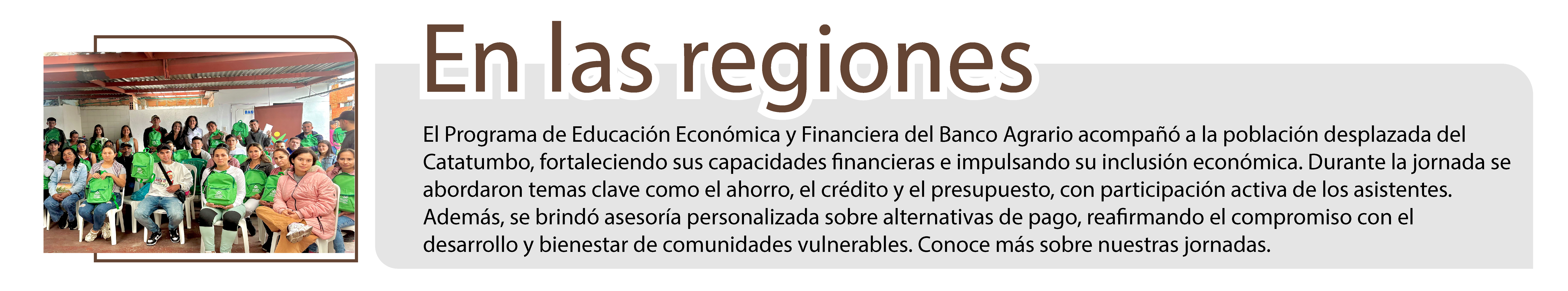En las regiones