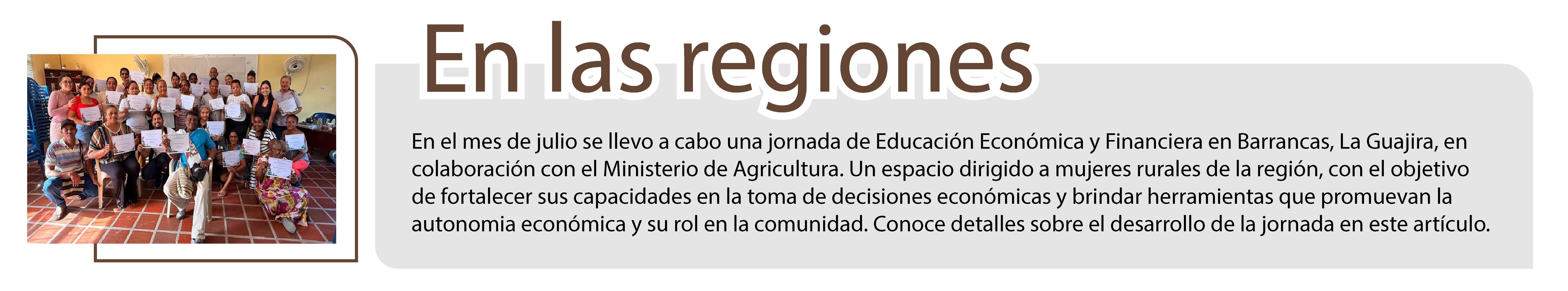 En las regiones