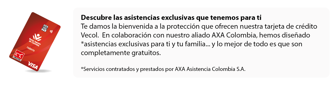 Imagen Tarjeta VECOL con beneficios 
