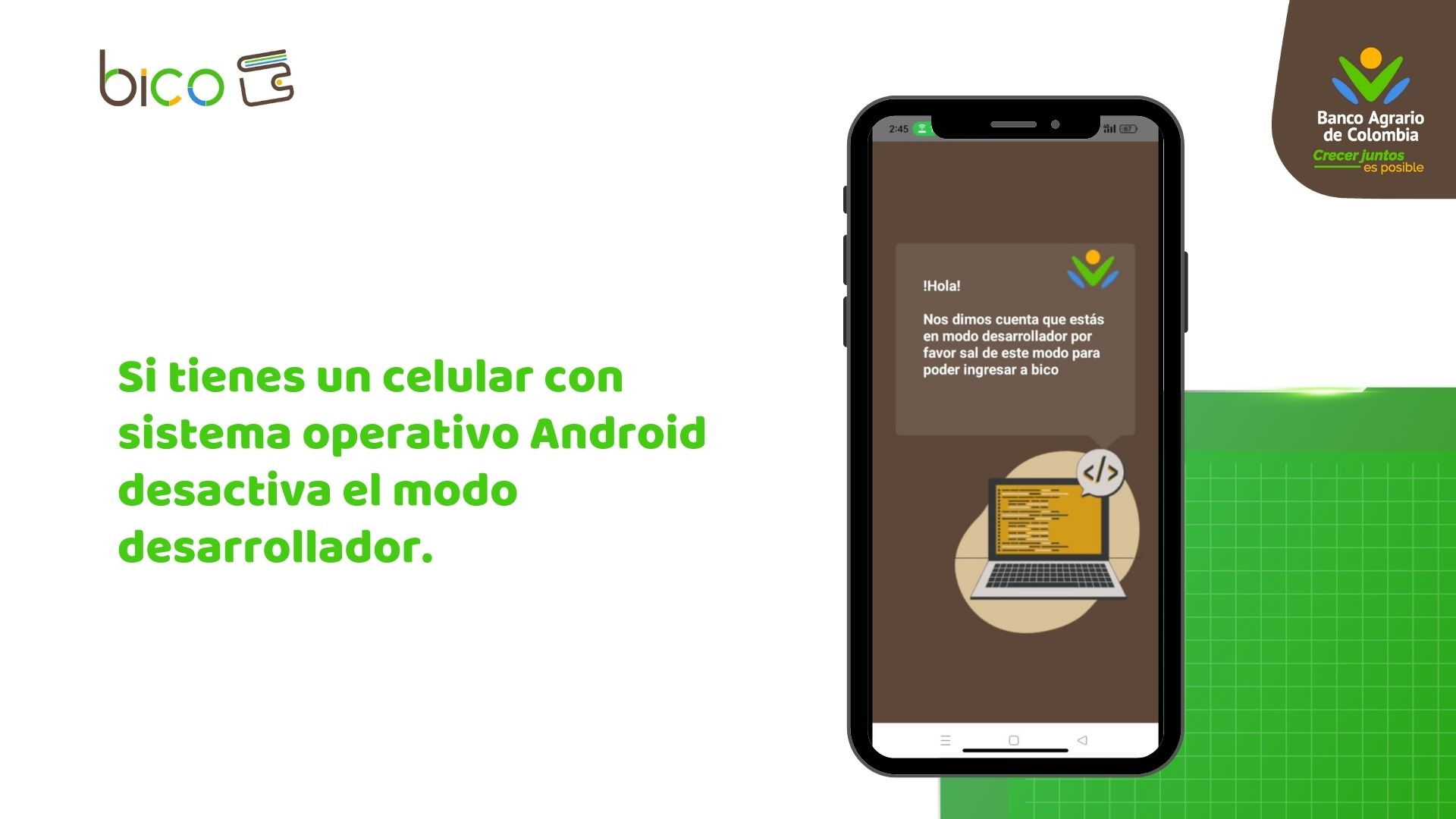 ¿Como desactivo el modo desarrollador? 
