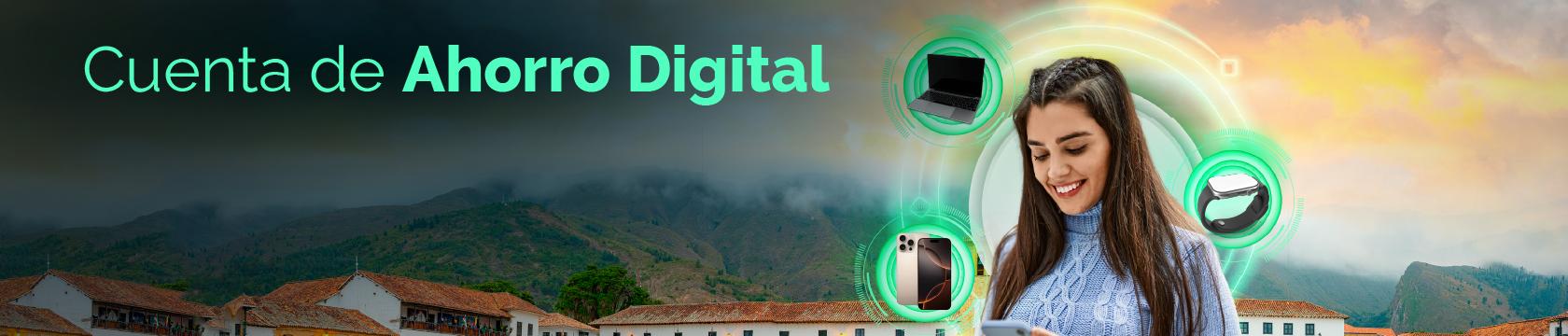 Mujer con texto crédito digital de libre inversión 