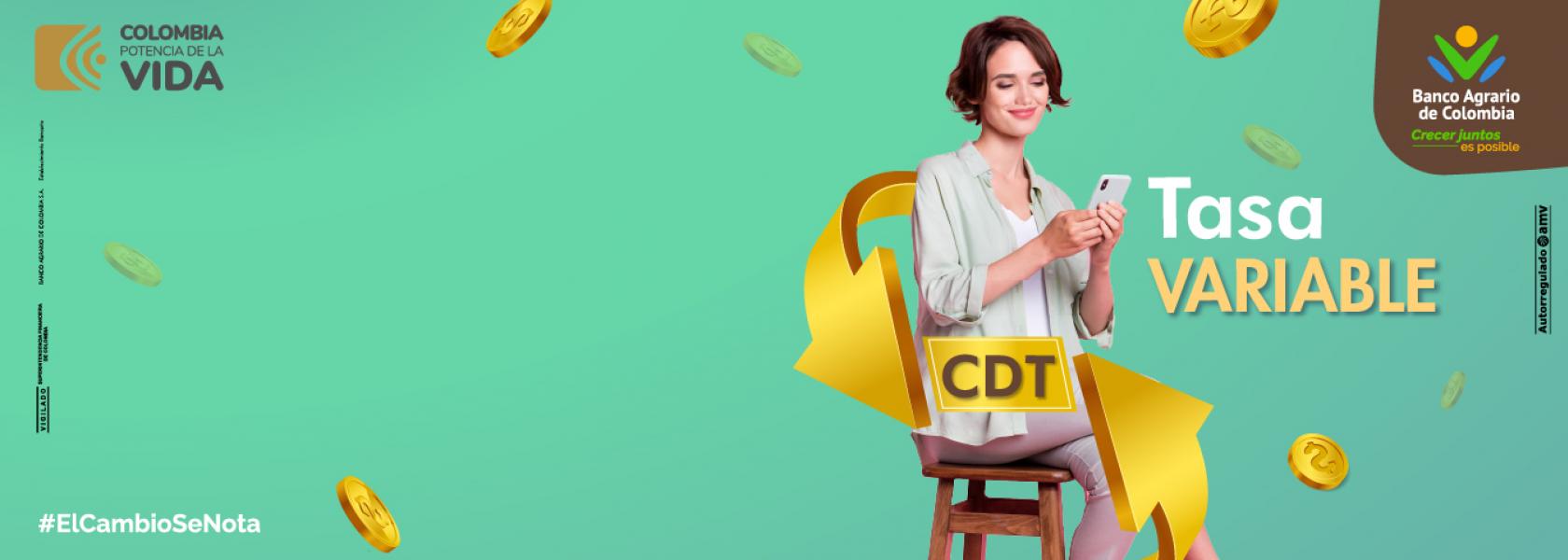 CDT TASA VARIABLE IBR | Banco Agrario de Colombia