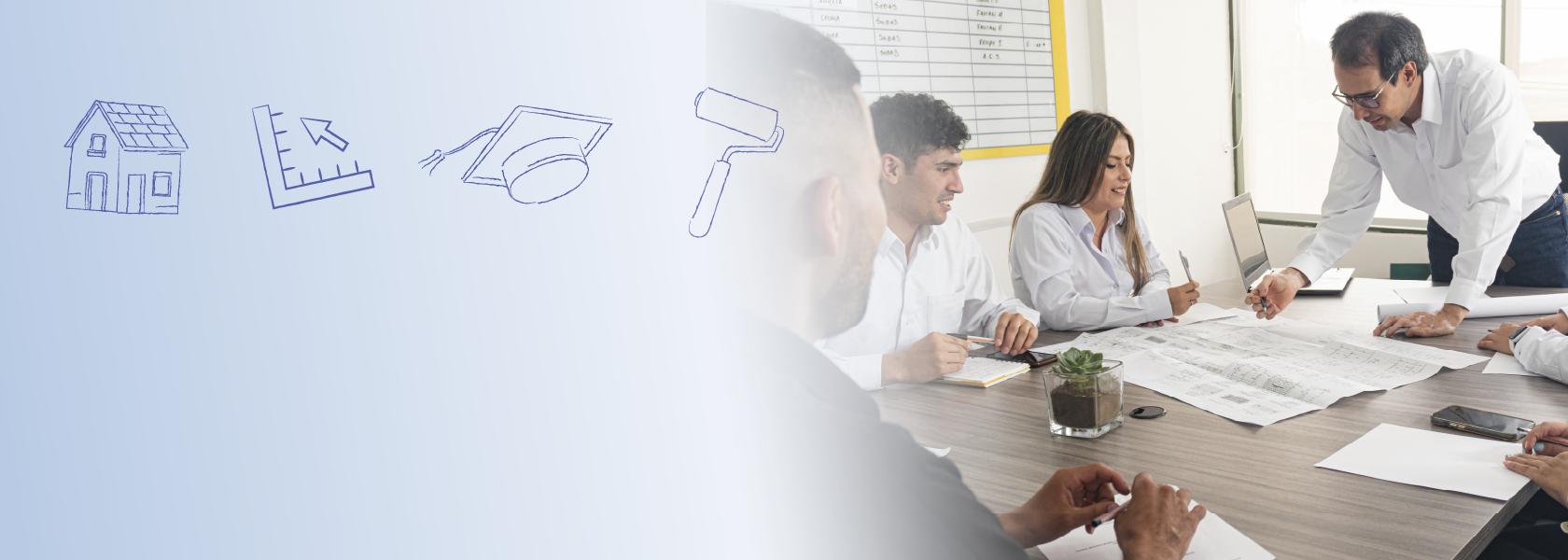 Personas trabajando en una oficina