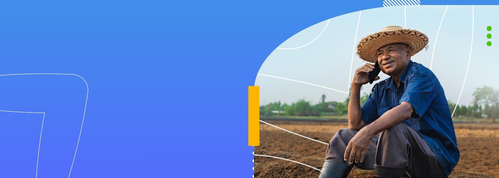 Imagen persona hablando por teléfono zona rural