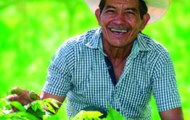 Agricultor sonriendo
