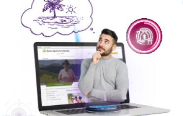 Hiombre pensando en viajar, remodelar, estudiar y más para obtener un crédito digital