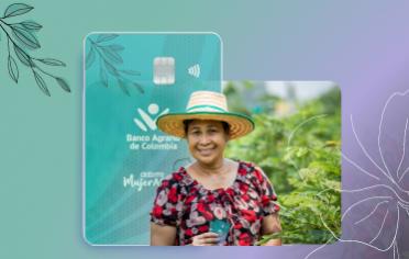 Mujer agropecuaria adquiriendo su propia tarjeta de crédito 