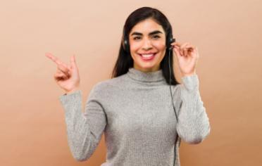 Mujer atención al cliente